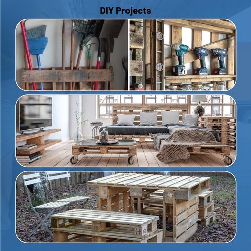 Greaton, Unassembled Heavy-Duty Wooden Pallet Kit – 48x48x5 Inches, Industrial-Grade Pinewood, Stackable & Reusable, Easy to Assemble, 4-Way Forklift Entry, for Home, Storage & Warehouse Use – 1 Pack