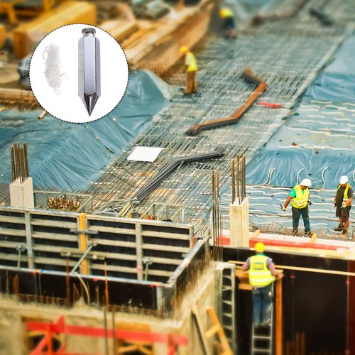 Plumb Bob with String, Steel Hexagonal Plumb Bob for Indoors or Outdoors. Carpenters, Construction Teams, Architects, And DIY Enthusiasts