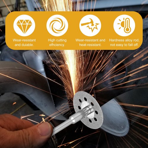 20 Pcs Diamond Cutting Wheel Rotary Tool Discs Set, Diamond Coated Wheels with 4Pcs Screwdriver for Precision Cutting
