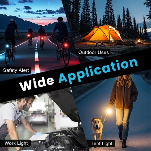 Upgraded EDC Flashlight Clip-on Light, 600 Lumens Rechargeable with Type-C Charging, 4 Light Super Bright Pocket Flashlight with Magnetic Base for Camping, Cycling, Headlamp Use, Safety Warning