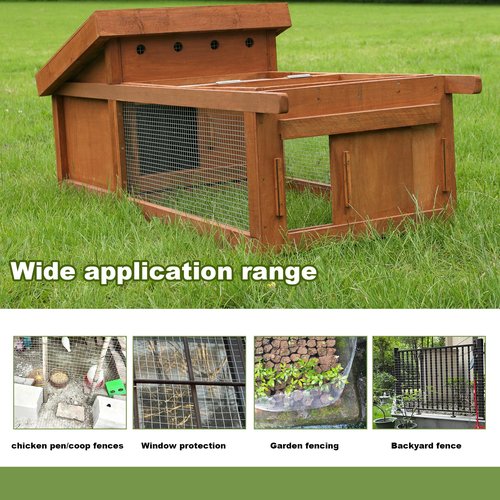 HIHADUUM 16'' x 20' Hardware Cloth 1/4 inch 23 Gauge, Hot-dip Galvanized After Welding, Chicken Coop Wire Fence Wire Mesh Screen, Rabbit/Snake Fences, Netting Wire Cloth Galvanized Wire Mesh Roll