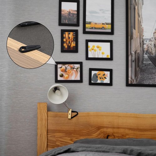 100 Pcs Picture Frame Clips Black Picture Frame Backing Clips Flat Picture Frame Hardware Backing Clips Turn Button Fasteners with 100 Pieces Screws for Hanging Artwork Gift Box Decoration Box