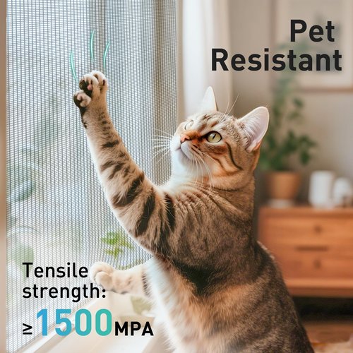 FCSOTSPS 304 Stainless Steel Mesh Window Screen Roll, 35IN x 10FT Black Metal Window Screen Replacement,Window Screen Mesh for Window,Door,Patio,Pet,Vent,Porch and DIY Projects (22 Mesh)