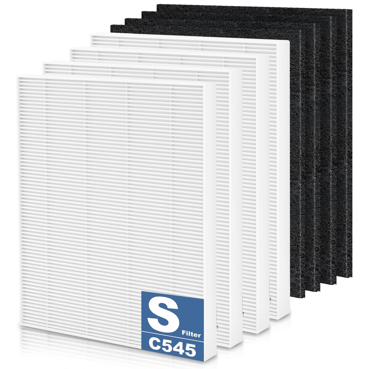 8 Pack C545 Replacement HEPA Filter S Compatible with Winix C545 Air Purifier, Replaces Part 1712-0096-00 and 2522-0058-00, Only