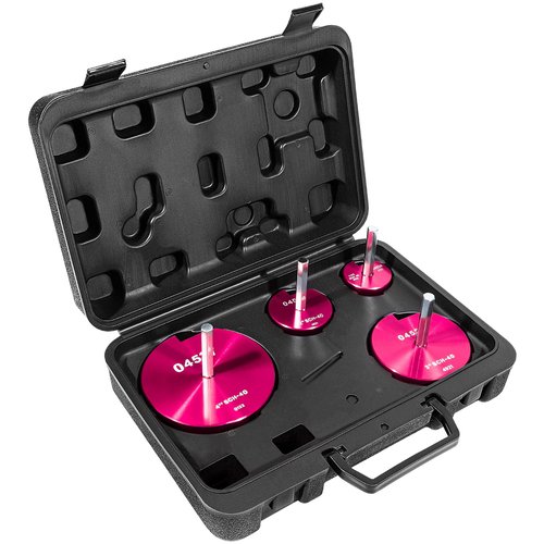4-Piece Plastic Pipe Reamer Tool Kit for PVC, CPVC, and ABS Fittings, Includes 1.5", 2", 3", 4" Reamers, Compatible with Standard 1/2" Drills, 3/8" Hex Shaft, for Exhaust, Drain, Water Pipes Cleaning