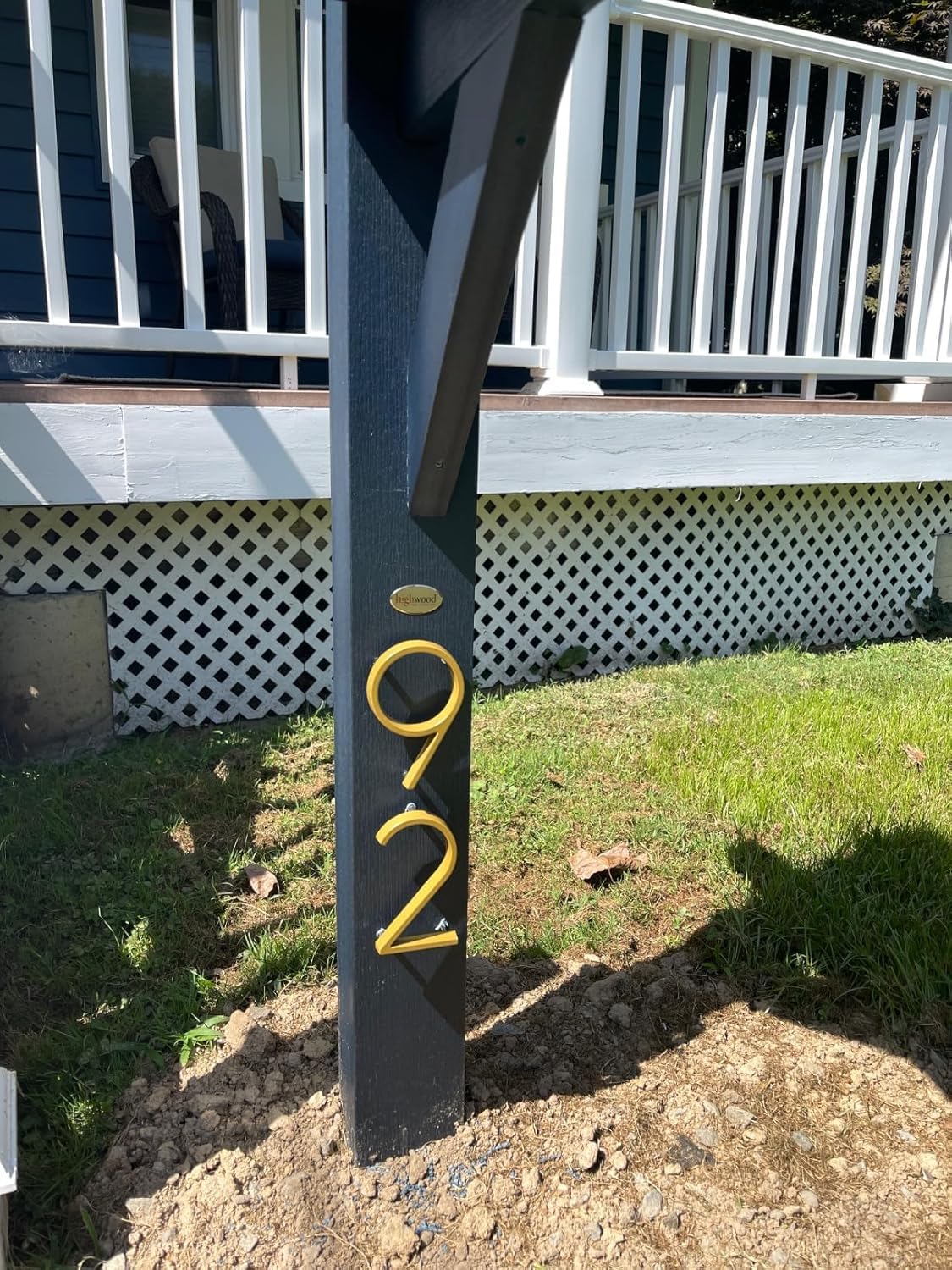 5’’ Floating House Number Modern House Numbers- zinc alloy Home Address Number with Exquisite Drawing Process-gold-Number 5