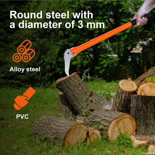 Meyoppm Hookaroon 28.3 Inch, Pickaroon Logging Tool with Anti-Slip Handle, Hookaroon Logging Tool for Rotating, Dragging, Stacking Logs
