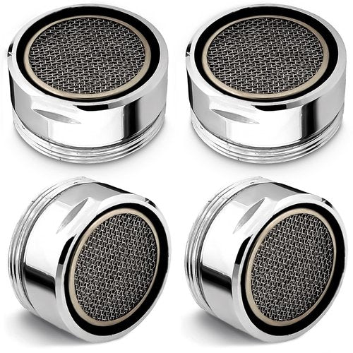 4Pcs Bathroom Faucet Aerator Replacement - 15"/16" 24mm Kitchen Bathroom Sink Attachment High Flow Aerator for Sink Faucet Aerators M24 Male Thread