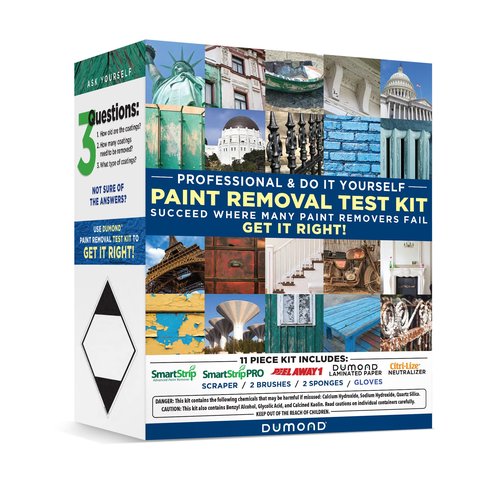 Dumond Complete Paint Removal Test Kit - Find the Right Paint Remover for Your Project - Kit Includes 8oz Samples of Peel Away 1, Smart Strip Advanced, & Smart Strip PRO, Laminated Paper & Accessories