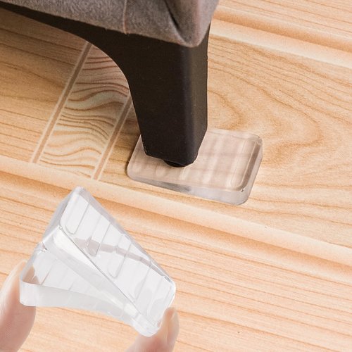 ZZRANYE Rubber Wedges Shims 4 Pack Table Wedge Clear Toilet Shims for Leveling,Furniture Levelers for Uneven Floors,Hot Tub Restaurant Appliance Shims for Leveling Feet(10mm)
