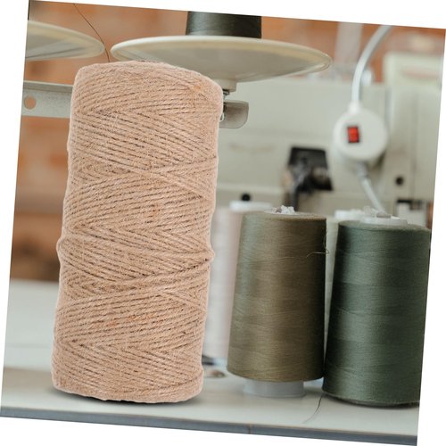 Angoily 1 Roll Natural Jute Twine for Crafts Gardening Decoration Durable String for Wrapping Macrame Projects Floral Arrangements Material