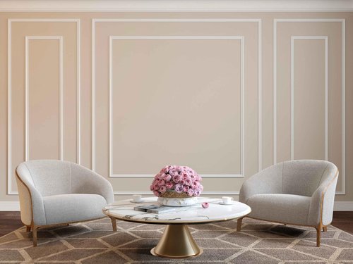 Hungbak Peel and Stick Chair Rail Panel Molding Finish Trim for Home Decoration & Wall Protection (Paintable White, 3m x 2.7cm)