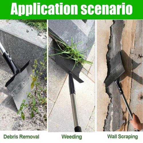 Multifunctional Garden Cleaning Shovel Tool, 54 Inch Flat Shovels Long Handle, Heavy Duty Metal Weeder Scraper Gardening Spade Cleaning Tool for Weeding, Landscaping, Lawn Edging, Digging, Ice Removal