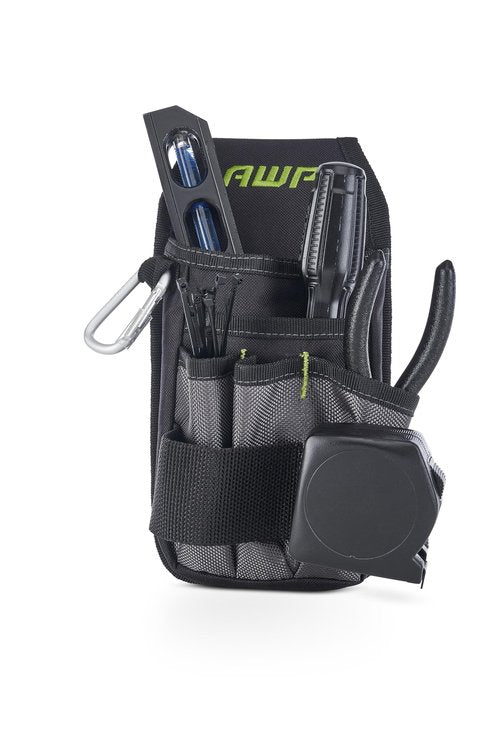 AWP Organizer Tool Pouch | 7 Pockets & Loops for Tool Organization | Heavy-Duty Metal Belt Clip Attachment