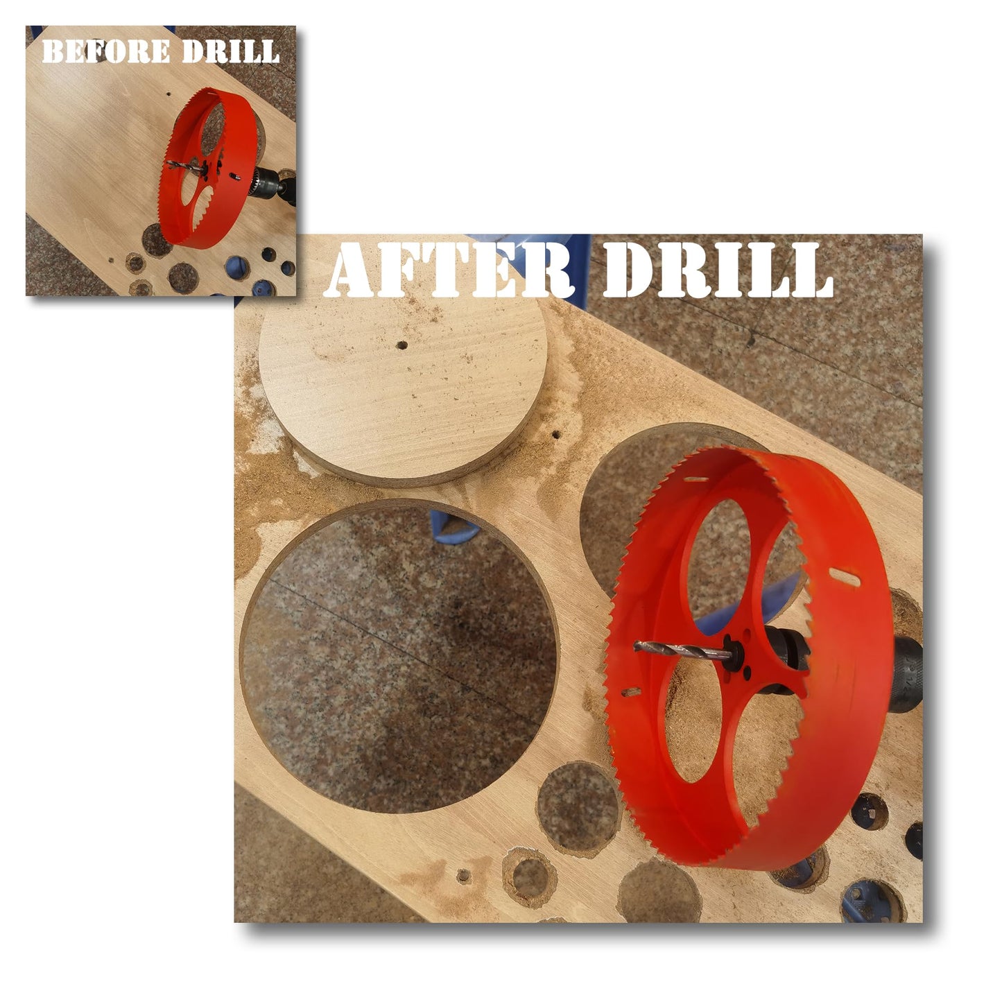 VIKITON 7 Inch Hole Saw with Arbor for Metal Wood Plastic, 7 in Bi-Metal Hole Cutter for Different Project with Smooth and Flat Drilling Edge, Fast Chip Removal,Lighter and Portable