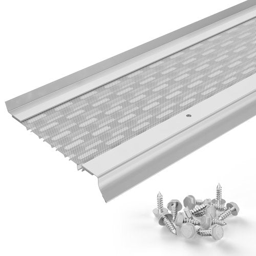 Waterlock Micromesh 5 inch Gutter Guards Leaf Protection, 1 Feet Sample Pack White, Sta inless Steel Mesh, Aluminum Gutter Covers, Contractor Grade Gutter Guard from Manufacturer