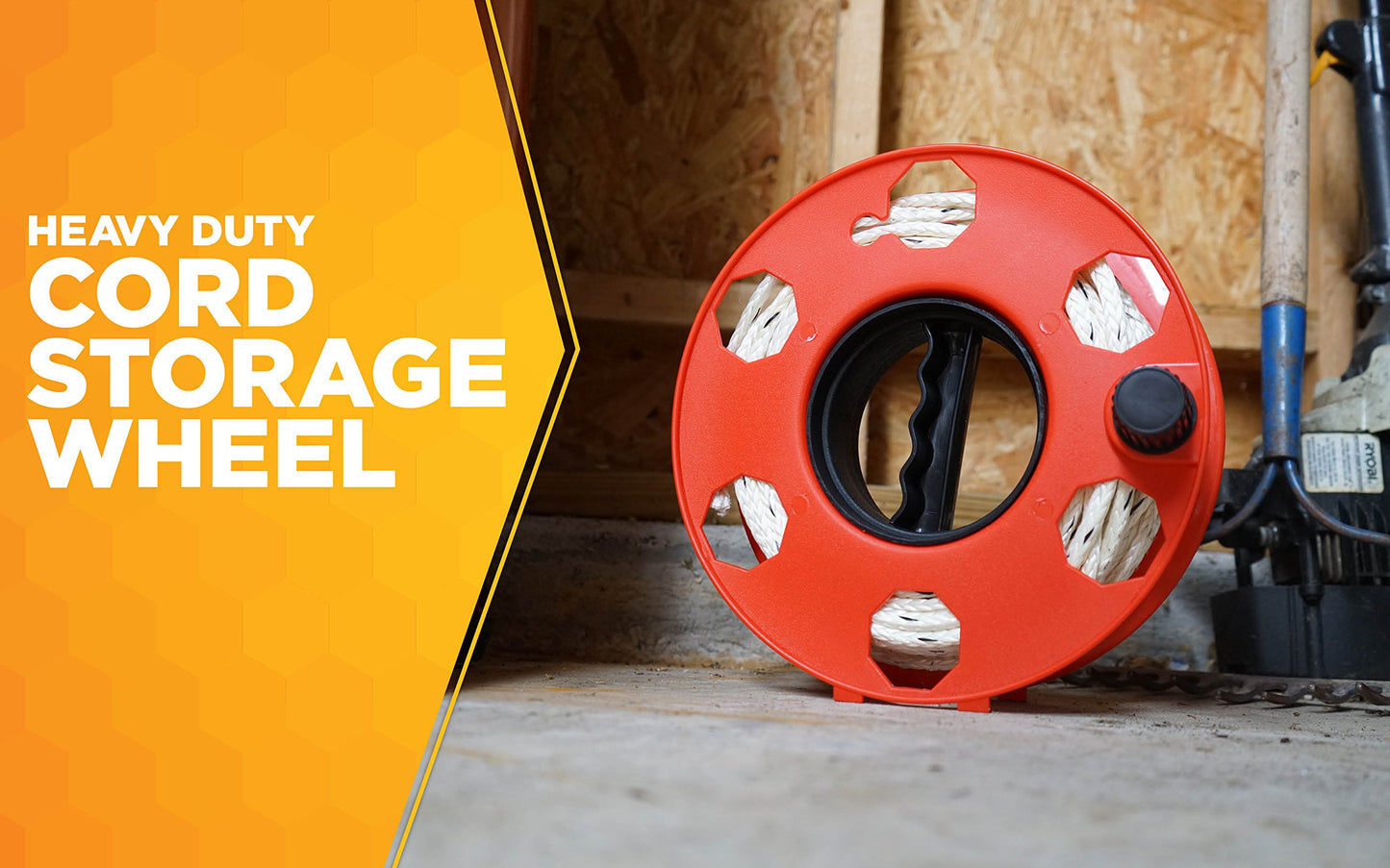 Woods E-102 Heavy Duty Cord Storage Wheel, 125-Foot