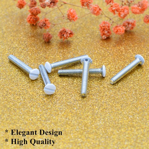 Taezn 40 Pieces Wall Plate Screws, 1.2 Inch Long Outlet Screws Perfect Replacement with Outlet Cover, Switch Plate and Light Plate Screws