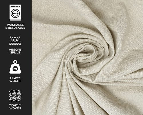 Textila Canvas Drop Cloth for Painting (Size 6x9 Feet - Pack of 2) Painters Drop Cloth for Painting, Furniture, Crutains & Floor Protection - All Purpose Thick Canvas tarp with Double Stitched Edges