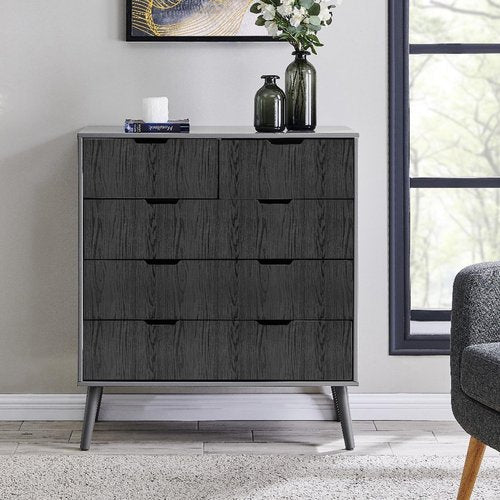 Black Wood Contact Paper Peel and Stick Wallpaper 15.7"x 118.1" Vinyl Wood Grain Wall Paper Thicken Textured Self Adhesive Removable for Furniture Wall CounterTop Peel and Stick Waterproof