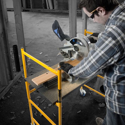 Metaltech Mini Folding Steel Scaffold - 500-Lb. Capacity, Model Number I-IMCN