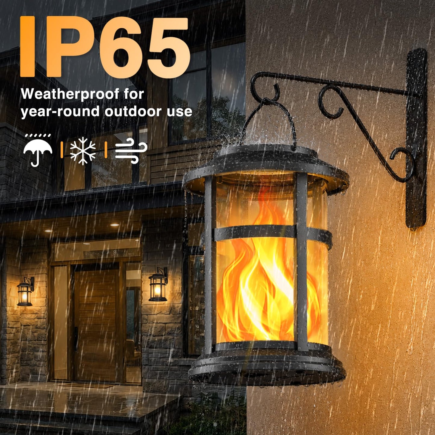 Otdair 4 Pack Solar Lanterns Outdoor Waterproof, Upgraded Flickering Flame Hanging Solar Lights for Outside, Solar Powered Lantern for Patio Yard Garden Porch Decor, Gift for Mom Housewarming