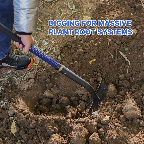 KOLEIYA Shovel,Shovels for Digging Heavy Duty with Fiberglass Handle,Spade Shovel for Gardening Trenching Planting Transferring,57 inches,Blue