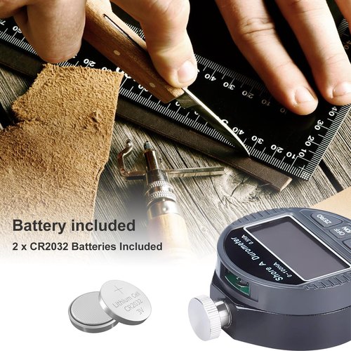 Uharbour Hardness Tester, Durometer Shore Type A 0-100HA, Digital Durometer 0.1HA Resolution, with Large LCD Display for Rubber, Plastic, Tire, Leather, Wax