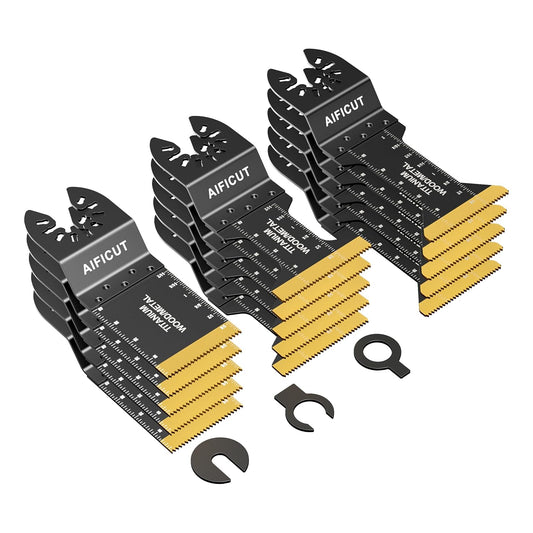 55 PCS Oscillating Saw Blades Quick Release Universal oscillating Tool Blades Wood Plastics and Metal Multitool Blade Kits for Wood fit Dewalt Rockwell Milwaukee Makita Ryobi