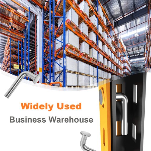 lukar 100Pcs Small Pallet Rack Drop Pin, M7*33mm, Top Hat*14mm Heavy Duty J Bolt Pallet Rack Safety Bolt for for Warehouse, Home or DIY Shelving