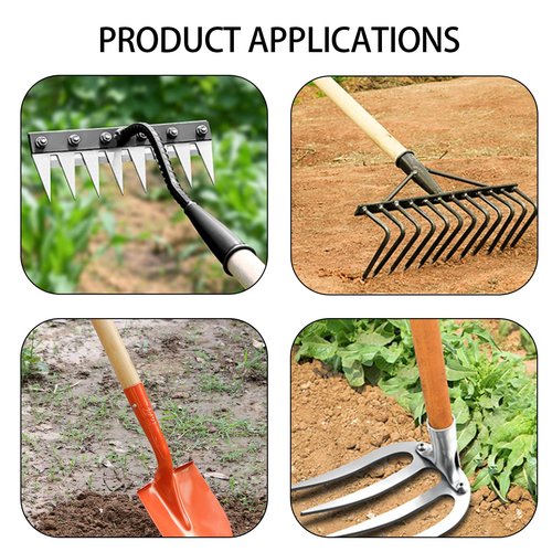 Shovel Handle Replacement 18inch Wooden Shovel Handle with Plastic Grip for Garden Digging Raking Tool
