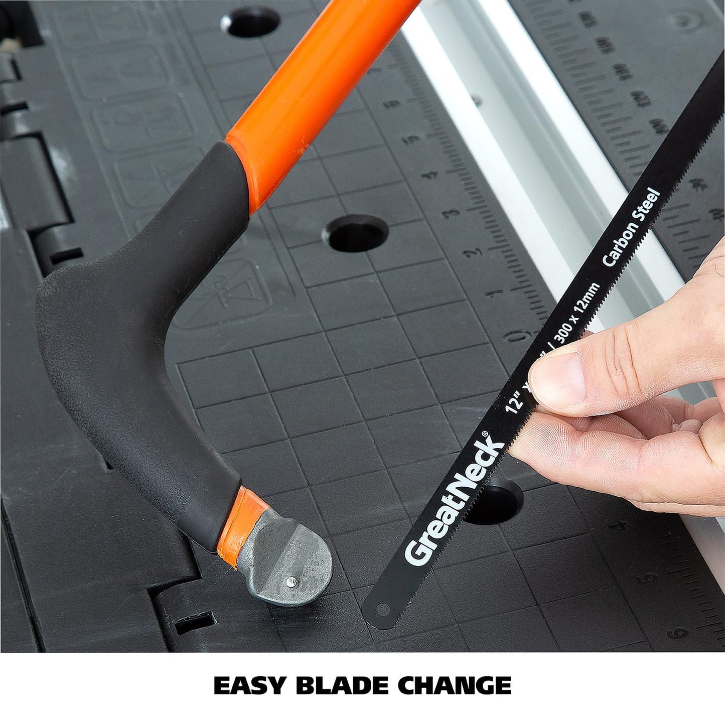 GreatNeck GF213 12-Inch Hacksaw Blades, 24 TPI, Flexible Steel with Hardened Teeth, Standard Replacement for Metal Cutting, Fits Most 12" Adjustable Hacksaws, Shatterproof Design, 2-Pack