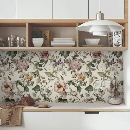 Toduso Peel and Stick Wallpaper Vintage Floral Contact Paper Removable Wall Paper Self Adhesive Wallpaper for Bedroom Bathroom Kitchen Vinly Rolls 17.3"x78.7"
