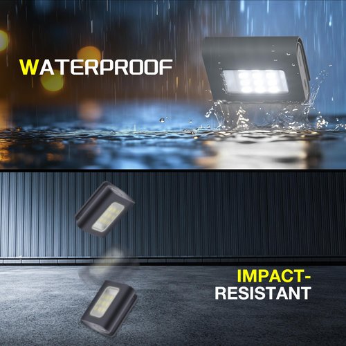 Molrebe 2Pack Clip on Running Lights, Rechargeable Magnetic LED Safety Lights with Red Strobe, Waterproof, USB Charging, Flashlight for Night Jogging, Dog Walking, Hiking Backpack, Cycling