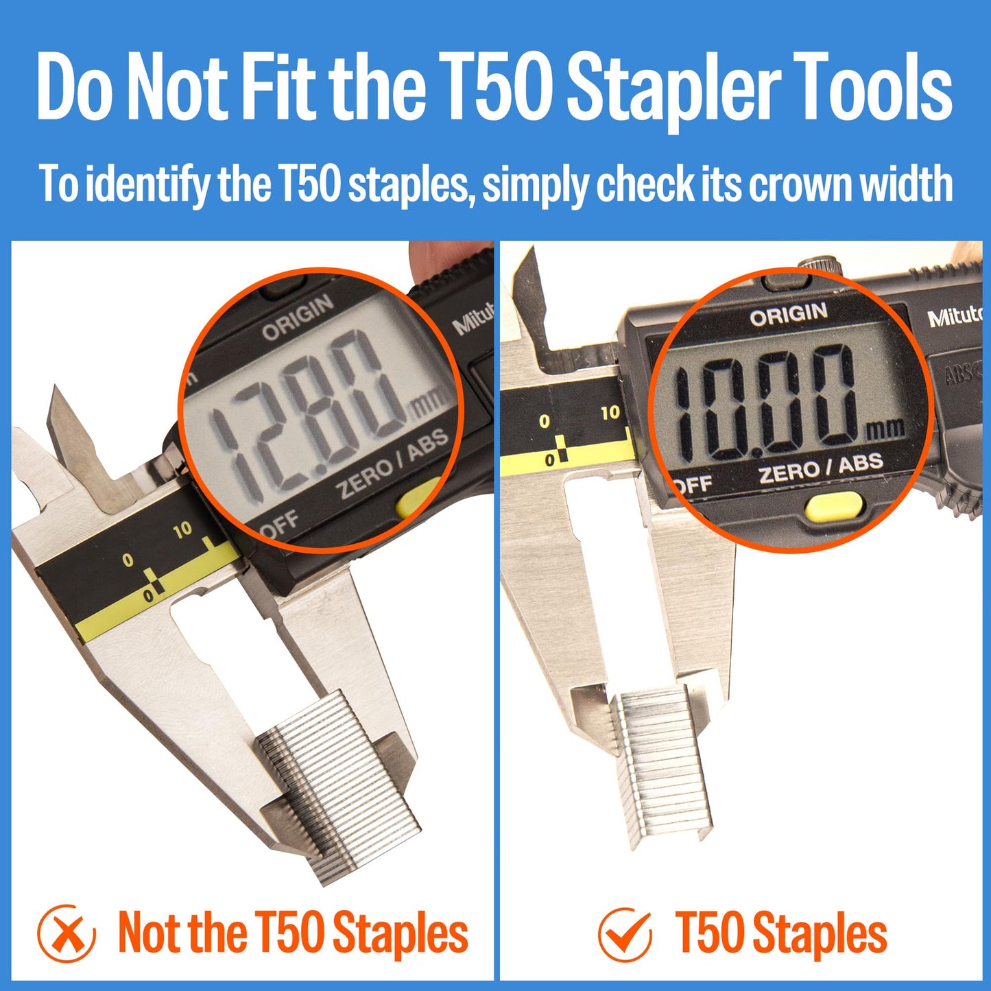 meite 21 Gauge Upholstery Staples, 1/2-Inch Crown with 3/8-Inch Length Galvanized Heavy Duty Staples for Staple Guns MT8016, MT8016S, and MT8016SLN (10,000 Counts)