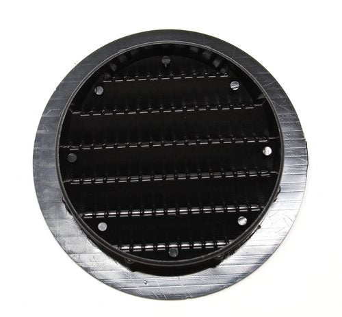 3" Round Plastic Louver Soffit Air Vent Reptile Screen Grille Cover (4, Black)