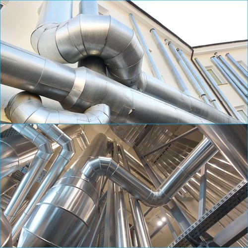 PATIKIL 12 Inch Duct Connector Coupling, Galvanized Steel Straight Dryer Vent Coupler Flexible Ducting Collar Connector Round Crimped Ventilation Duct Extension for HVAC System Pipe