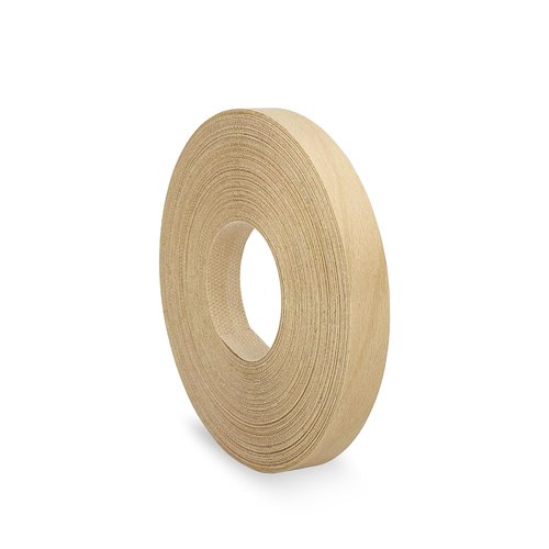 Birch Wood Veneer Edge Banding 3/4 inch x 25 ft Pre Glued Adhesive Edging Trim Tape Iron On Flexible Strip Roll Laminate Cabinate Countertop Furniture Shelf MDF Board Paintable Molding Easy Trimmer