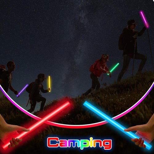 Lewtemi 10 Pcs 14 Inch Large Glow Sticks Christmas Jumbo Sticks Big Glow Stick Giant Light Stick Emergency Light Stick for Camping Accessories, Survival Kit (Vibrant Color)