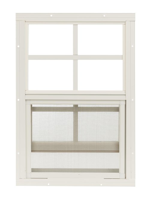 Shed Windows 18x23 (1-Pack) | Sliding Windows with Tempered Glass & Screens | Flush Mount, Black Aluminum Frames for Sheds, Chicken Coops & Playhouses