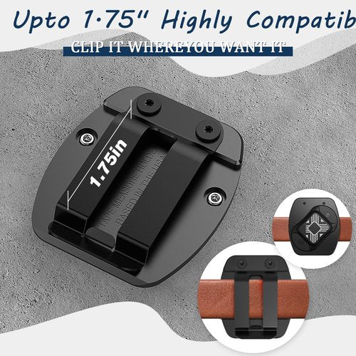 2-Pack Magnetic Tool Holder, Full Metal Magnetic Belt Clip Holster for Screws,Nails,Hammer,Pliers,Spanner and Any Magnet Hardware, Great for Electricians, Plumbers, Carpenters