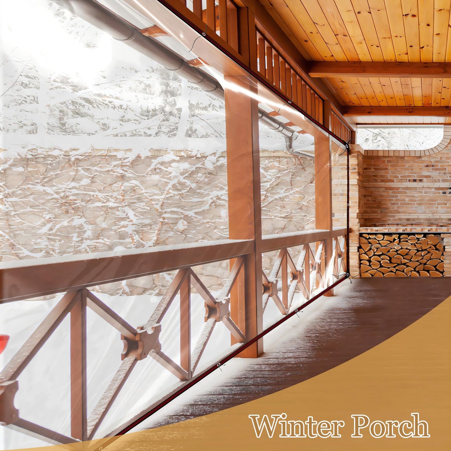 Curfakul Clear Plastic Tarp 4x8FT - Tarps Heavy Duty Waterproof Transparent Vinyl Small Tarps for Winterizing Windows and Winter Protection