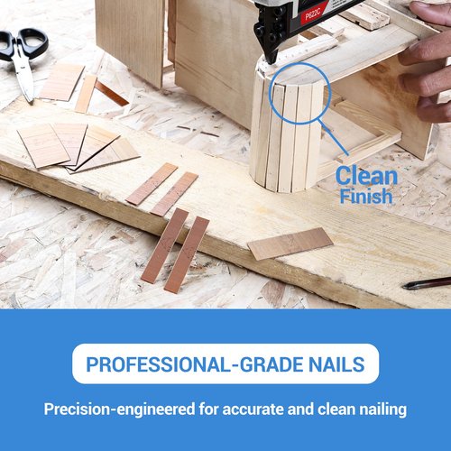 meite 23 Gauge Pin Nails, 1-1/2-Inch Micro Headless Pins for Pin Nailer - Copper Plated Pins Nails for Nail Gun, Ideal for Fine Woodworking and Trim Work (6 Boxes)
