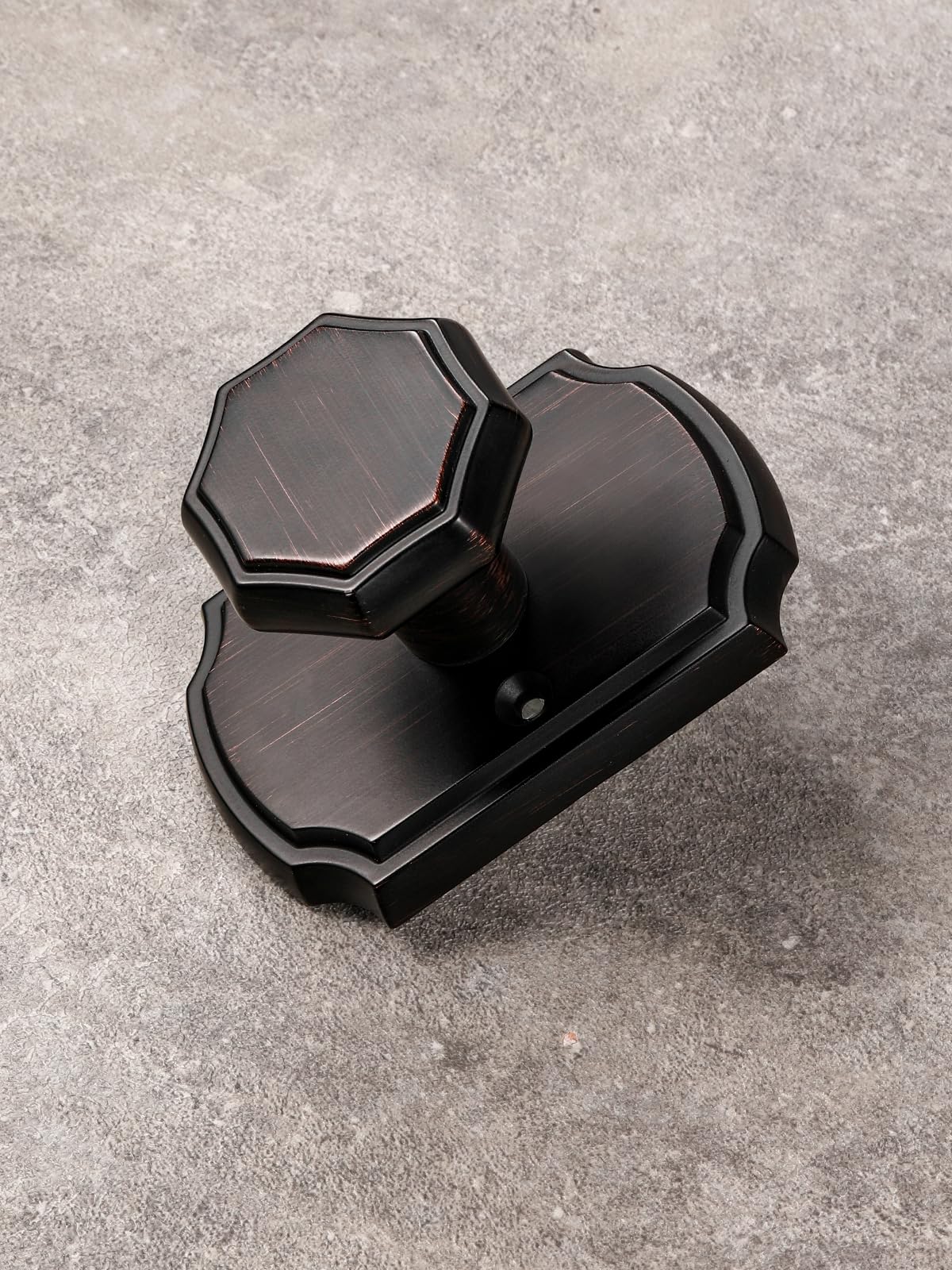 SORWDUERM 1 Pack Oil Rubbed Bronze Knobs Passage Door Knobs Interior Door Knob for Hall and Closet,Zinc Alloy