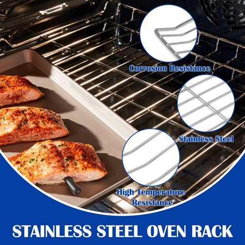 Upgrade WB48T10095 Range Oven Rack for GE Stove Oven Parts 304 Stainless Steel Rack-flat for GE WB48K5019 WB48K5019 AP5665850 WB48K0001