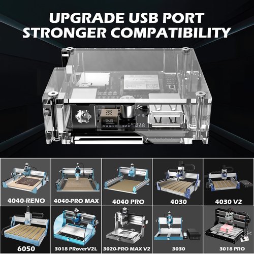 Sain Smart Genmitsu GGW-USB Wireless Wi-Fi Module Kit with USB Port, App G-Code Sending, Remote Control and Monitor CNC Milling Machine Offline Controller for all CNC Machine