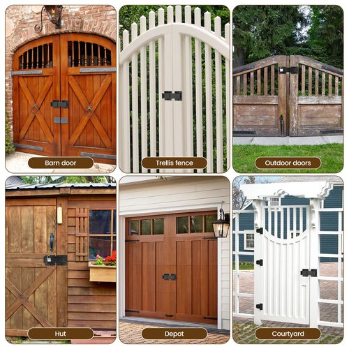 Kryonix 1 Pack 7.5" Flip Gate Latch Lock with 3 Hole, Heavy Duty Carbon Steel Door Latch for Outdoor Wooden Fence, 180°Adjustable Double Gate Latch for Sliding Swing Open Gate, Barn Door(Include lock)