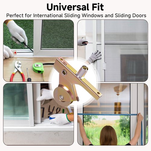 4-Pack Steel Sliding Screen Door Rollers Replacement,1" Height Adjustable Gliding Screen Door Wheels Replacement Kit for Patio & Garage Repairs, Replaces B701, B702, B814, 84-074