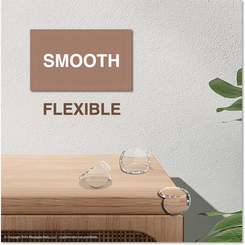 Roving Cove Clear Corner Protector, Pre-Taped 3M Adhesive, Easy-to-Peel Tab, No Odor, No Residue, Baby Proofing Furniture Safety Bumper Guards, Pack of 8