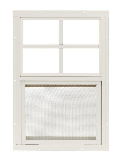 Shed Windows 18x23 (1-Pack) | Sliding Windows with Tempered Glass & Screens | Flush Mount, Black Aluminum Frames for Sheds, Chicken Coops & Playhouses